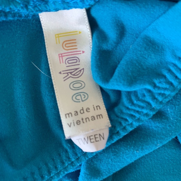 Lularoe Tween Oragami Bears Solid legging Bundle - Picture 7 of 8